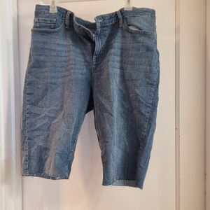 Medium wash denim shorts 18 mid-rise New York & Company